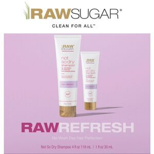 RAW SUGAR - NWT Raw Refresh "Not-So-Dry" Shampoo Gift Set (1-4 oz + 1-1 oz)